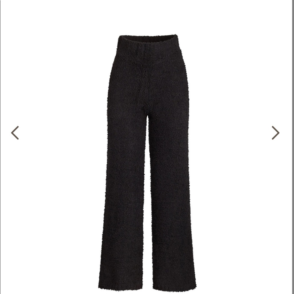 SKIMS Black Fuzzy Boot Cut Pants